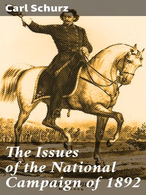 cover image of The Issues of the National Campaign of 1892